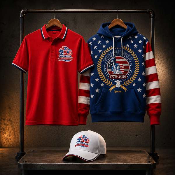 All-American Bundle – Hoodie + T-Shirt + Cap